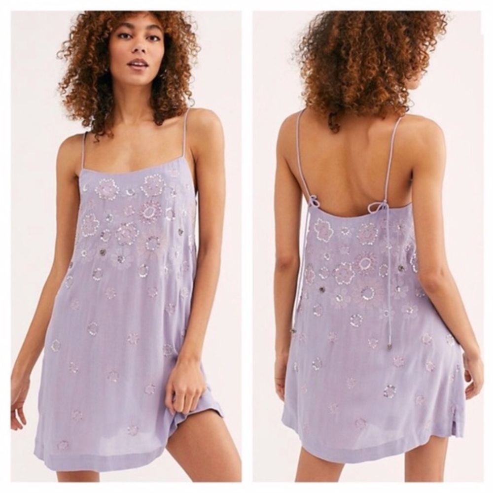 Free People Azealia Embellished Slip Dress